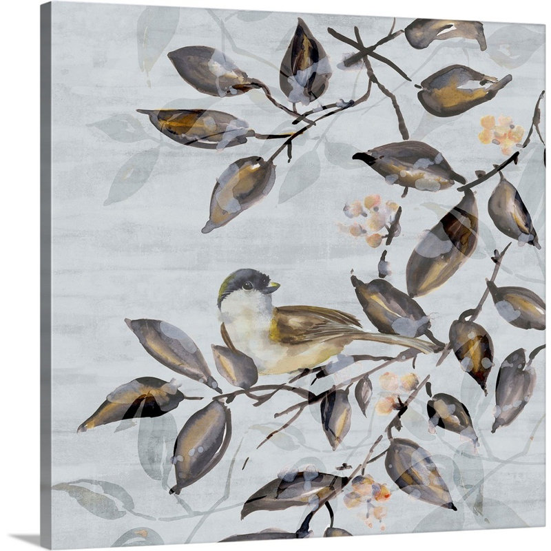 "Tweet Tweet I" par Eva watts, reproduction d’art sur toile, Toile tendue, H 48 po x l 48 po x P 1,25 po