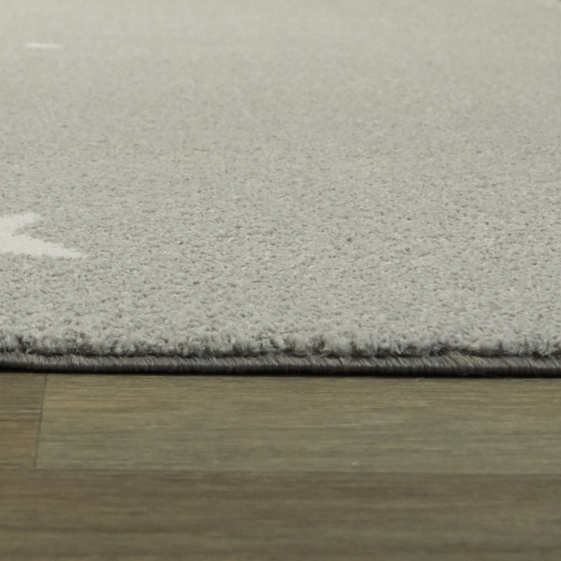 Tapis d'intérieur / extérieur tissé à la machine Gile, Rectangle 3 pi 11 po x 5 pi 7 po, Gris