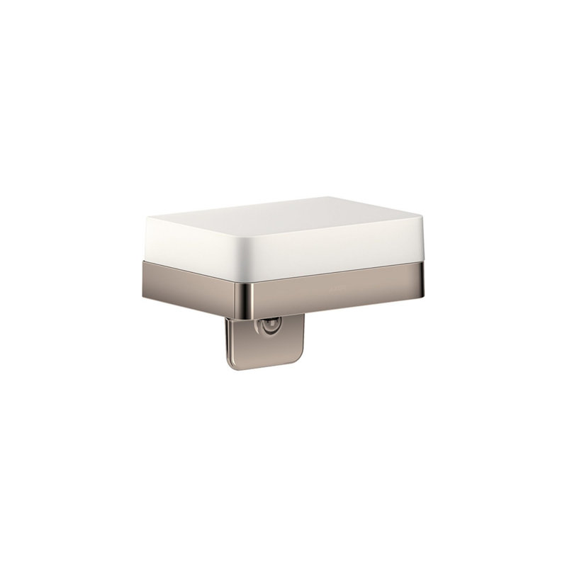 AXOR Universal Softsquare Soap Dispenser With Shelf, Polished Nickel