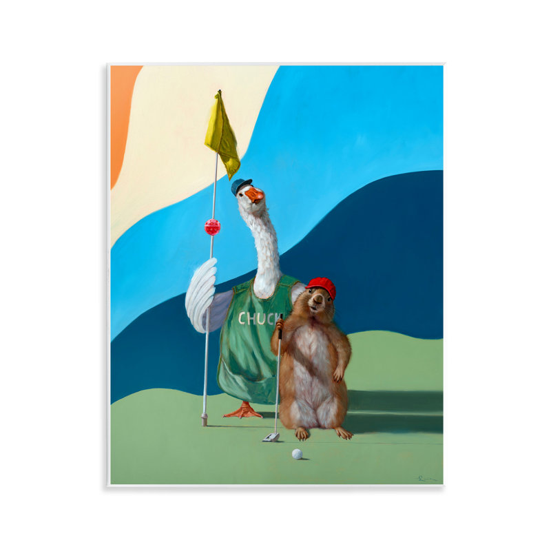 «Golfing goose & gopher», art mural par Lucia Heffernan