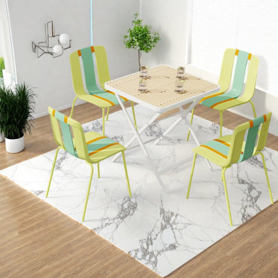 Ensemble de table de salle à manger moderne (doit inclure la table et la chaise), ensemble en métal portatif