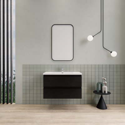 Meuble-lavabo flottant simple 36 po Alcester Ivy Bronx