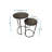 Kristinn Aluminum Top Nesting Tables End Table