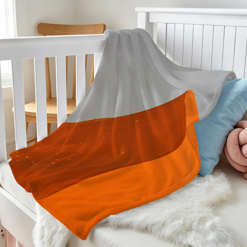 Jeté en molleton orange ultra doux en flanelle, imprimé désert du désert de sable du sud, Throw 30" x 40"