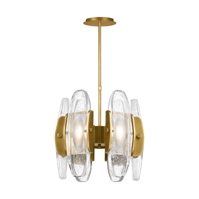 Wythe 6 - Light LED Chandelier, Plated Brass