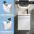 17.3" White Floating Bathroom Vanity with Soft-Close Door