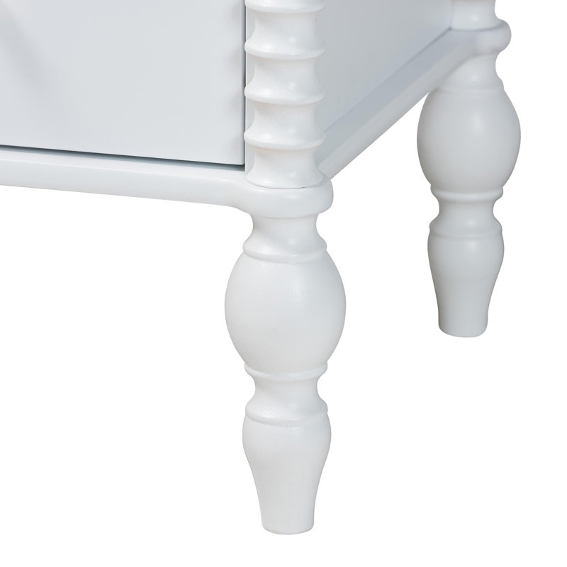 Commode à 4 tiroirs Baxton Studio Cherryl, White