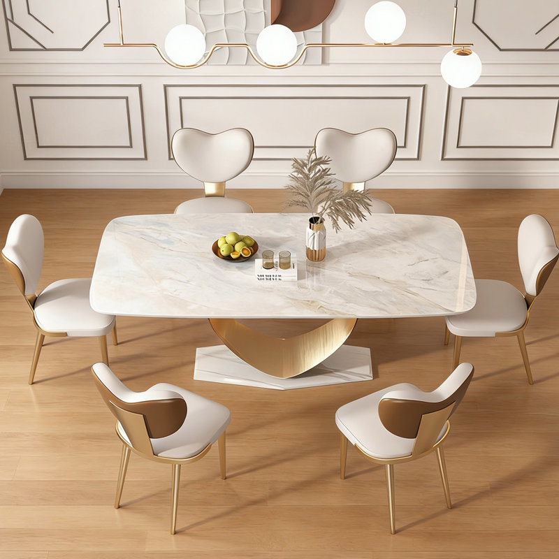 Borgnine, 7 pièces : table, 6 chaises, H 29,53 po x l 70,87 po x P 35,43 po
