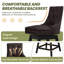 Tabouret de bar rembourré et pivotant avec garniture cloutée et structure en bois massif (ensemble de 2)-1881059979