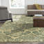 Katelynn Wool Damask Area Rug in Beige/Green-166588792