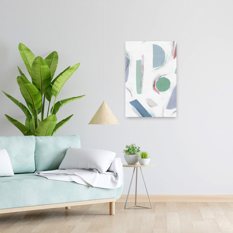 Terrazzo I Abstract Geometric Modern Art, 24" H x 16" W