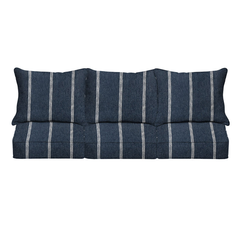 Ensemble de coussin et coussin d'extérieur Sunbrella, L 23,5 po x P 23 po, Bleu