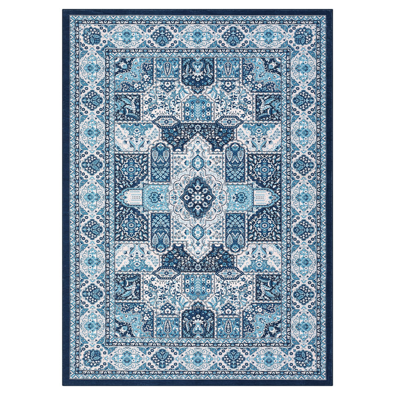 Machine Washable Rugs Floor Carpet, Rectangle 9' x 12'