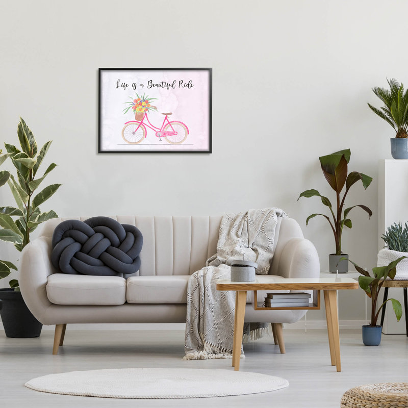 Life Is A Beautiful at-096, Giclée encadrée noir minuit, H 24 po x l 30 po x P 1,5 po
