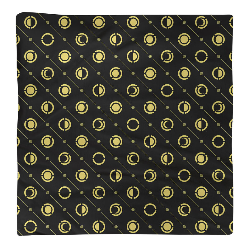 Serviette de coton deux couleurs en lune à phases Noira Gothard, H 0,1 po x l 10 po x P 10 po, Vert / Jaune, Sergé de coton