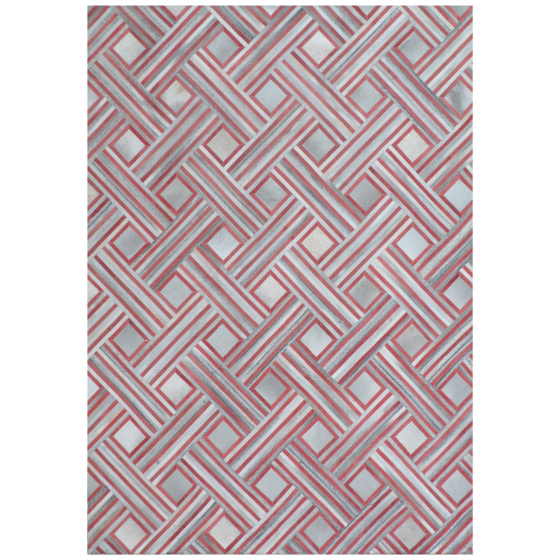 Natural Hide Cowhide Geometric Area Rug