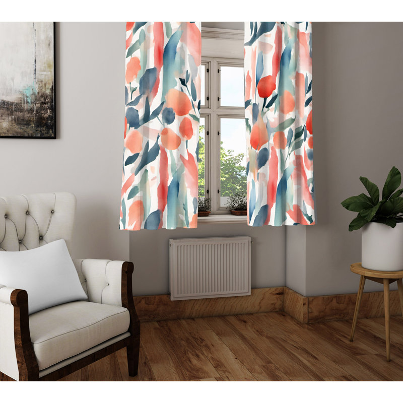 Semi Sheer Curtain Pair, 20" W x 52" L