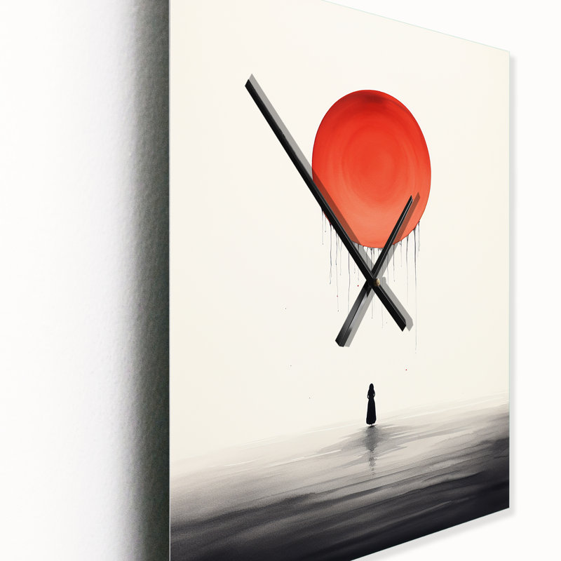 Horloge murale abstraite Serenity, H 40 po x l 30 po x P 1 po