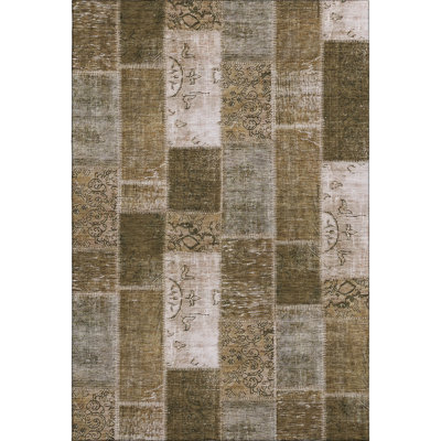 Premium Machine Washable Cerrito Brown Rug