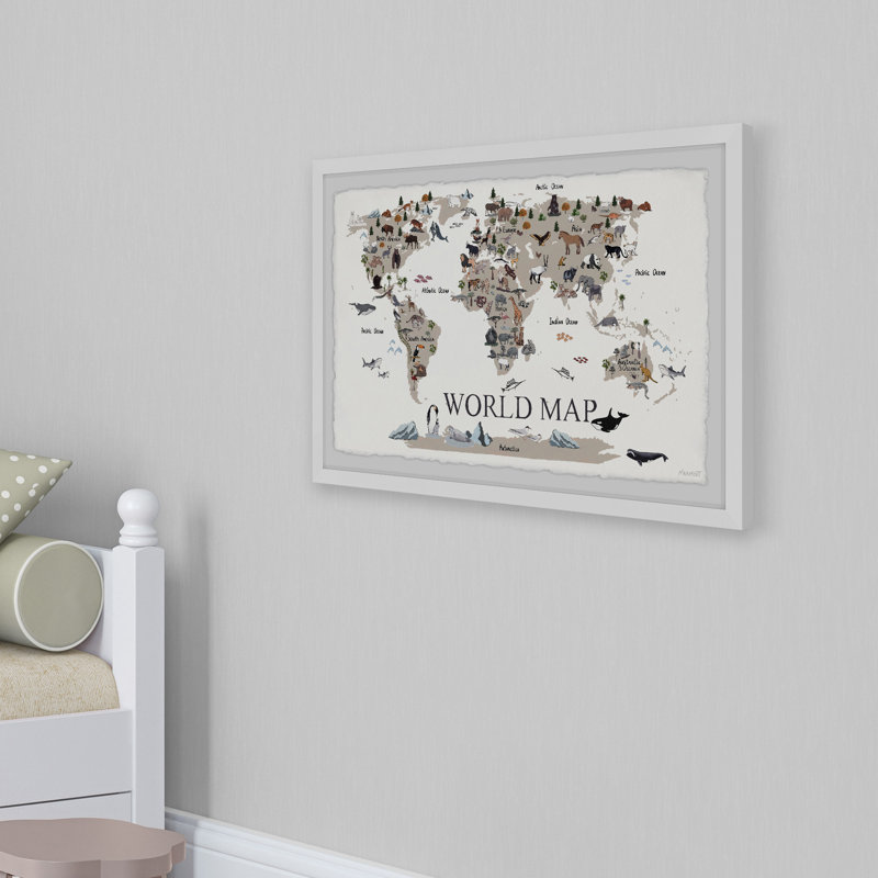 «Find the Animals», reproduction encadrée, H 16 po x l 24 po x P 1,5 po