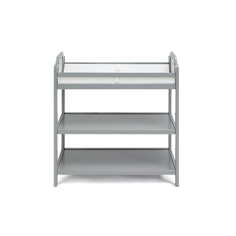 Brees Solid Wood Changing Table, Gray/Graystone
