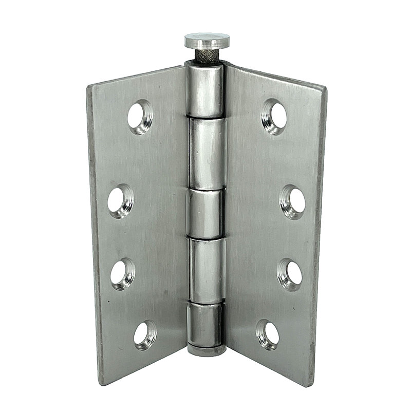 Charnière de porte à mortaise standard en acier inoxydable satiné 4 po Deltana SS44U32D - paire, Acier inoxydable brossé