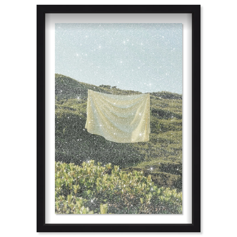 Floating Cotton II Print by Oliver Gal, 16.5"H x 11.5"W, Black Shadowbox