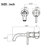 Brushed Nickel Wall Mounted Bathroom Faucet With Pop-Up Drain, Single Handle For Effective Water Control, Splash Design, Stainless Sink In Gold - Lever Optimal Flow, Noise-Reducing Aerator, Brass-121627562