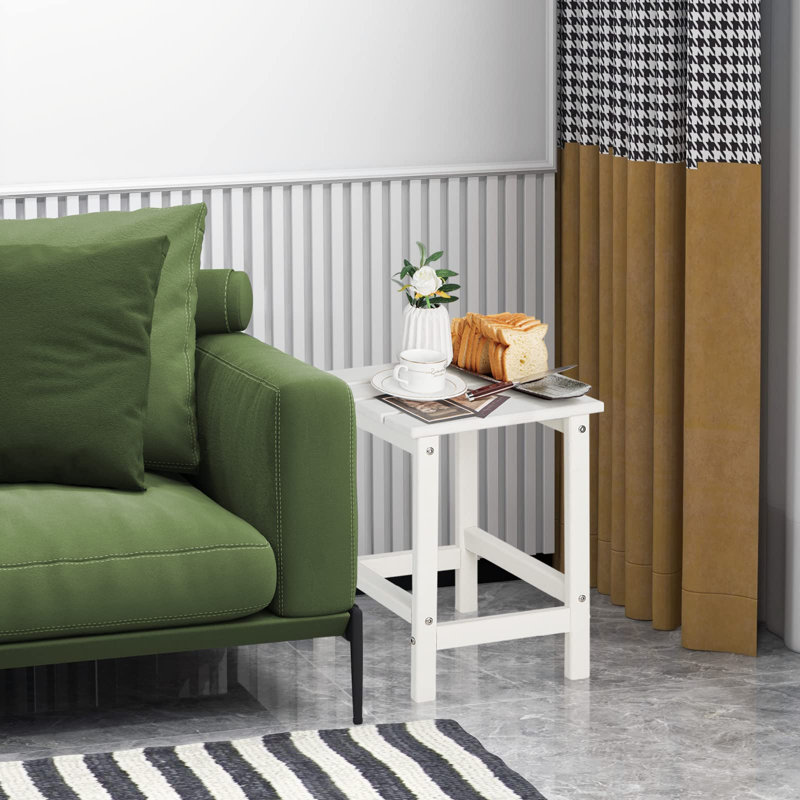 Lanet Square Outdoor Side Table , 36cm cm W 36cm cm D, White