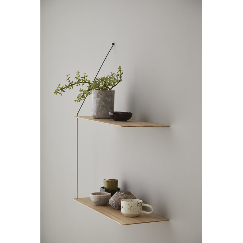 Stedge Shelf (60 Cm), White Oak, 47.2" H x 23.6" W x 8.7" D