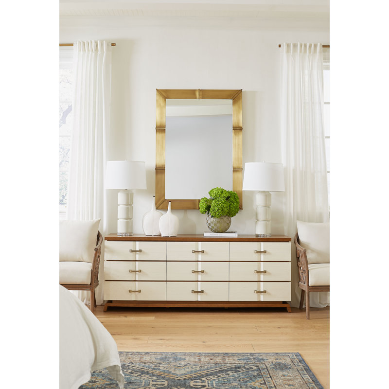 Brea Rectangle Brass Wall Mirror