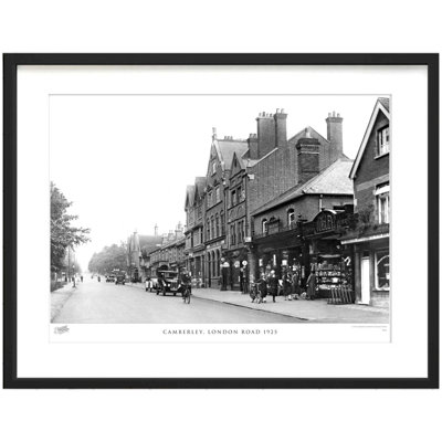 Camberley, London Road 1925 by Francis Frith - Single Picture Frame Print