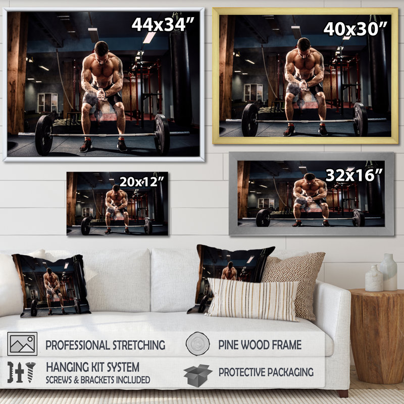 Wallington - Aérobie et musculation, impressions sur toile_106257, H 30 po x l 40 po x P 1,5 po, Toile tendue