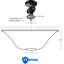Abat-jour de rechange pour ventilateur de plafond Kira Home de 13 po, bol en résine albâtre