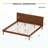 Mid-Century Modern King Platform Bed Frame with Angled Headboard, Walnut