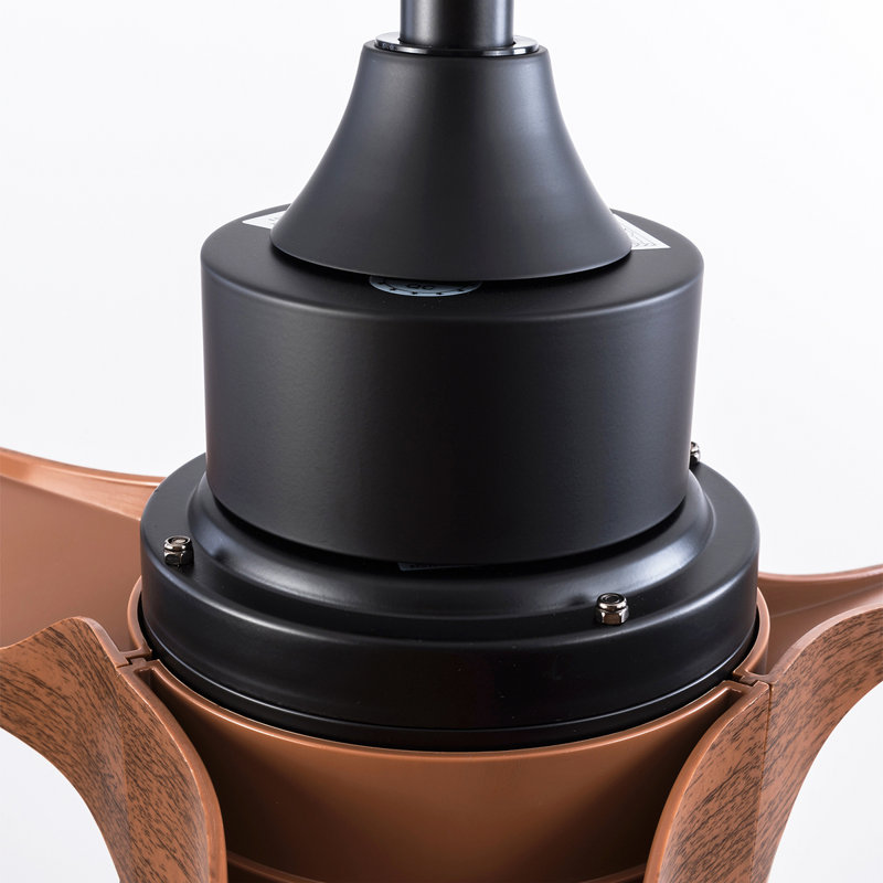 Ventilateur de plafond moderne de 52 pouces avec 3 moteurs à courant continu réversible à télécommande à 3 couleurs à intensité variable avec lumière DEL