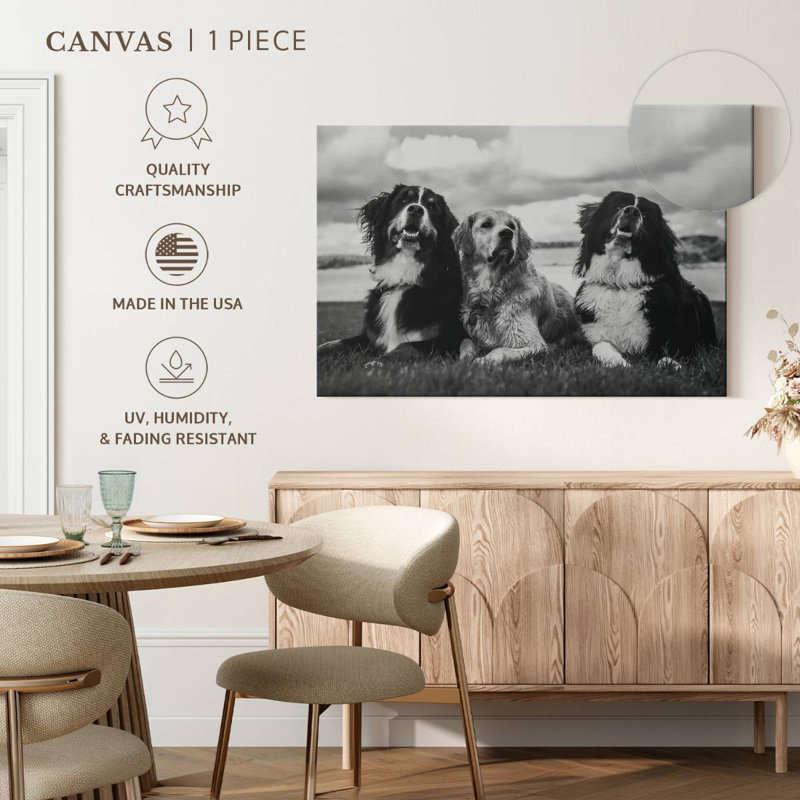 Brampt Bernese Mountain Dogs, 34" H x 51" W