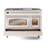 ILVE Nostalgie II Series Noblesse 48 inch Dual Fuel Range with 8 Sealed Burners, Griddle (Glass Door)-112295492-112295485-112295488
