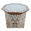Ensemble de table de bout en bois massif andalou abstrait