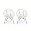 Chaise Anson, ensemble de 2 - Blanc