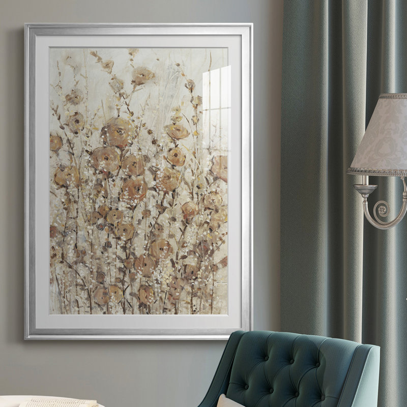 " Garden Edge II ", 24.5" H x 18.5" W x 1" D, Silver Framed