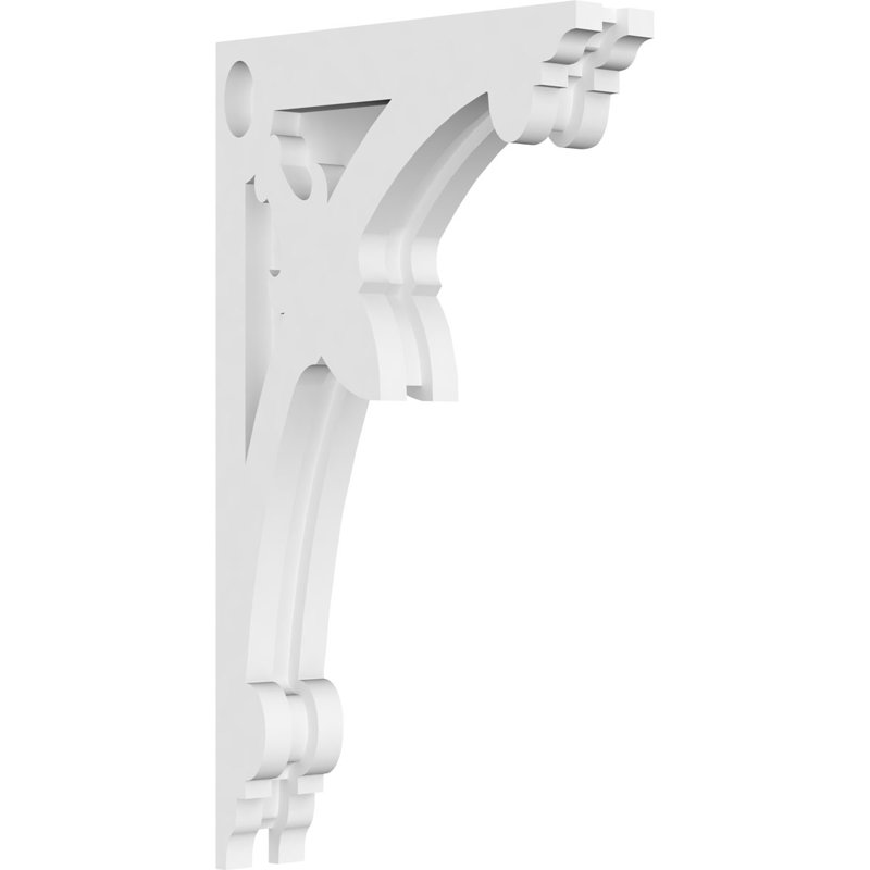 Corbeau en PVC de qualité architecturale Sellek, H 14 po x l 8 po x P 1,875 po