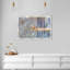 «Blue and Gold Abstract Lines» par Oliver Gal - reproduction imprimée-68786193-68786197
