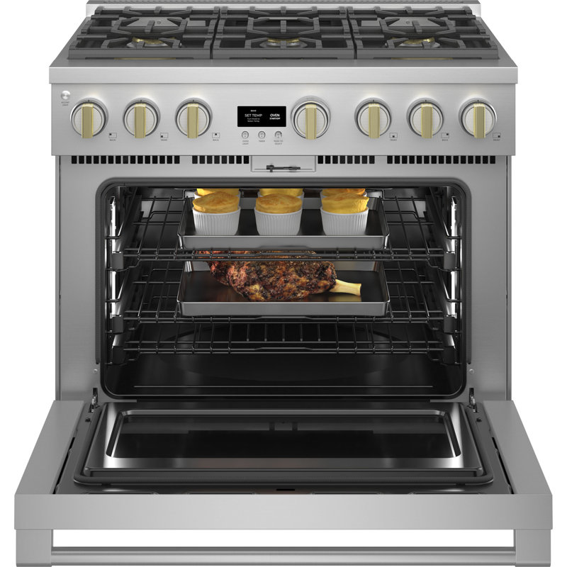 Monogram 36" Professional Range With 6 Burners, 5.75 cu ft, Dual Fuel
