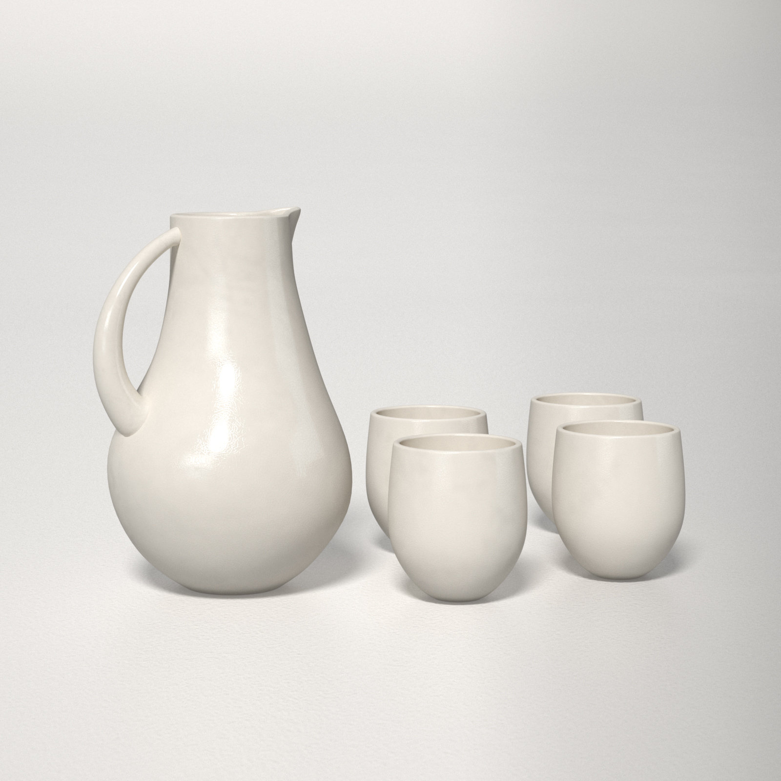 Borgen 72oz. Stoneware Pitcher, Muslin