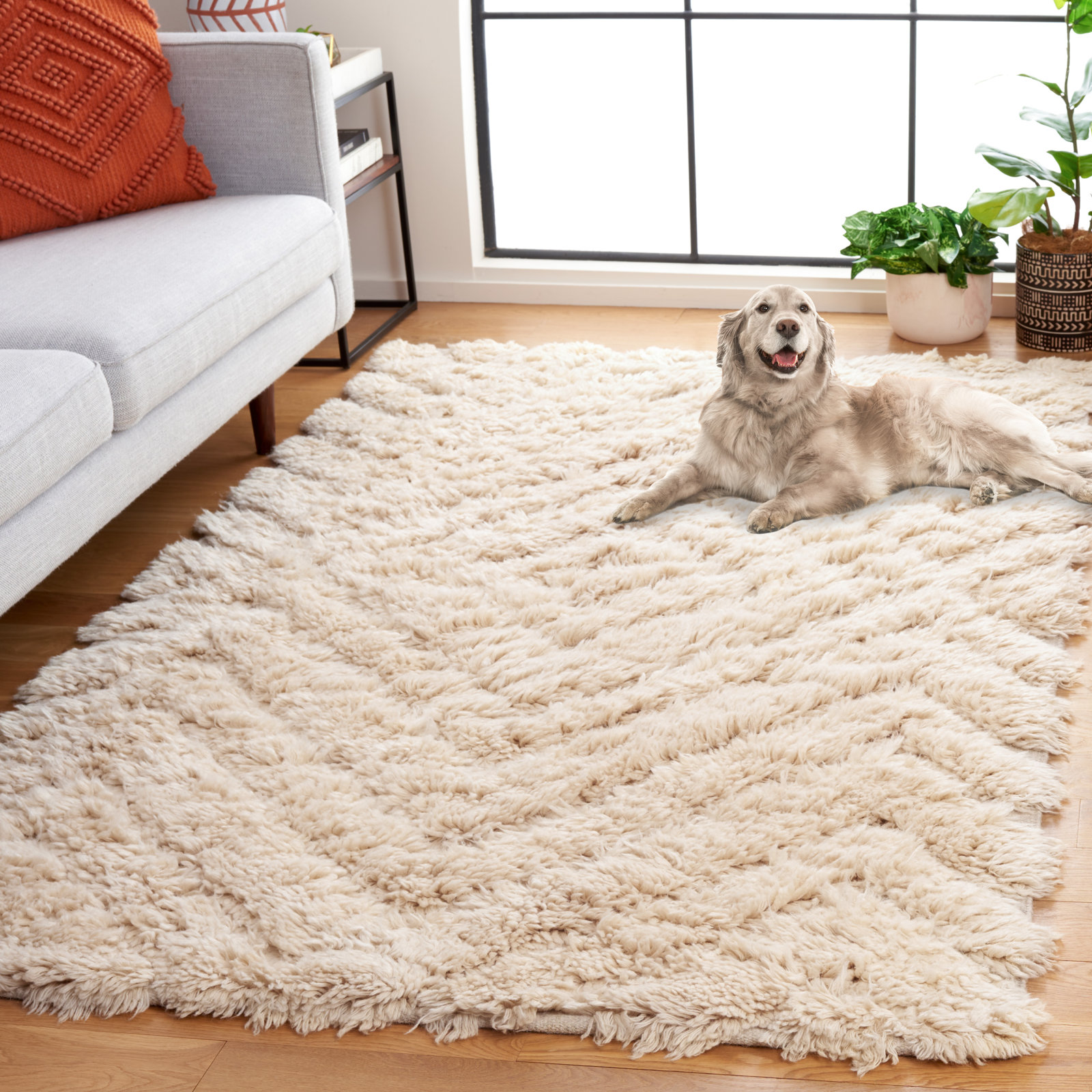 Dabria Hand-Woven Rug, Rectangle 4' x 6'