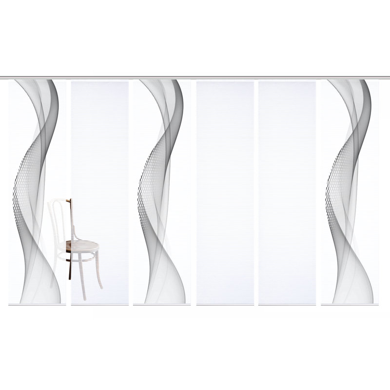 Semi Sheer Sliding Panel, in Grey
