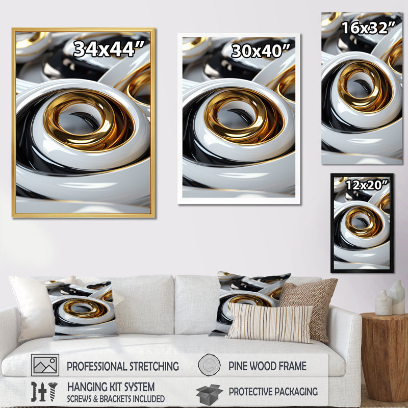 Liquid Minimal Abstract - Print on Canvas, 20" H x 12" W x 1" D, Natural Floater Framed