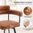 Rozie Swivel 26" Modern Upholstered Faux Leather Counter Stool with Metal Frame-723851642