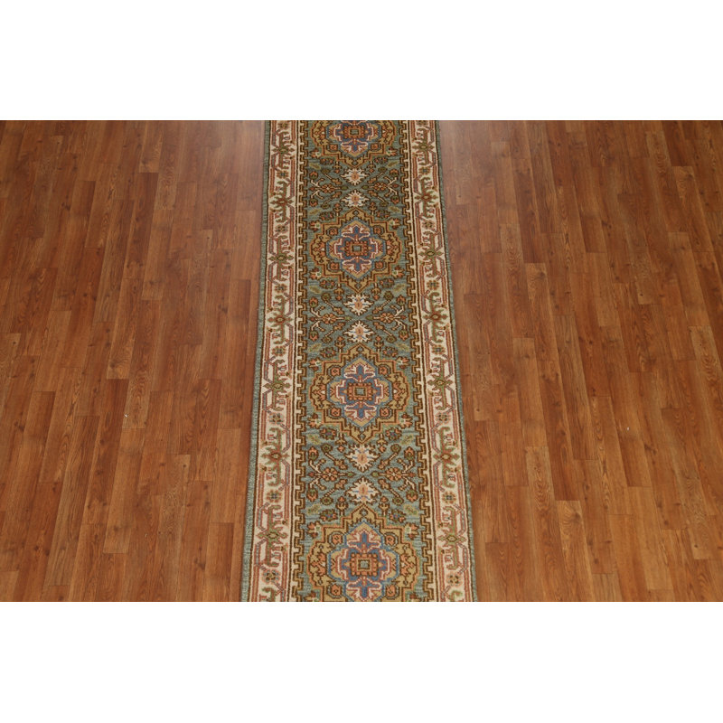 Tapis de couloir géométrique fait à la main Heriz Serapi 3 x 10